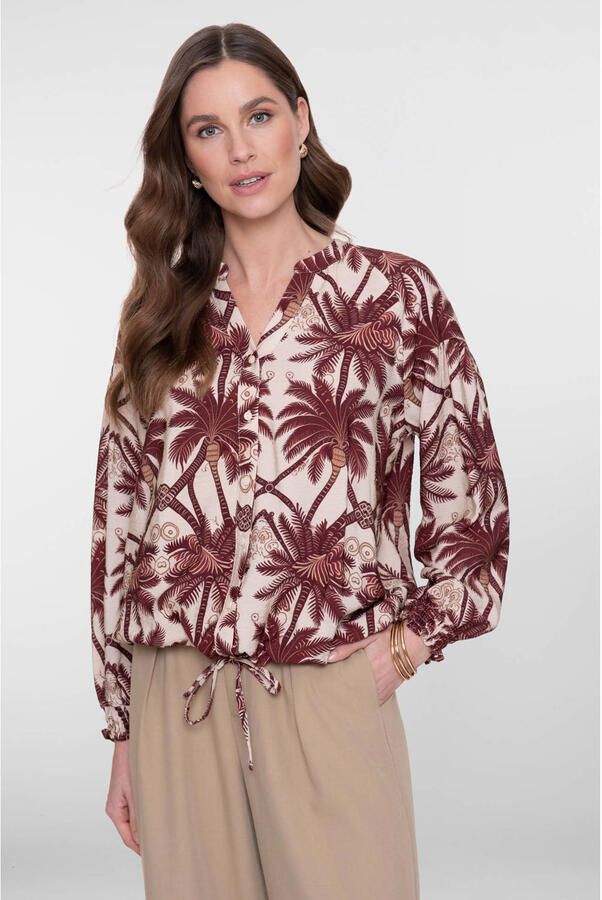 Geisha blouse donkerrood