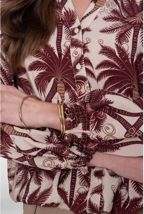 Geisha blouse donkerrood - Foto 3