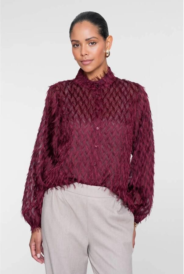 Geisha blouse donkerrood