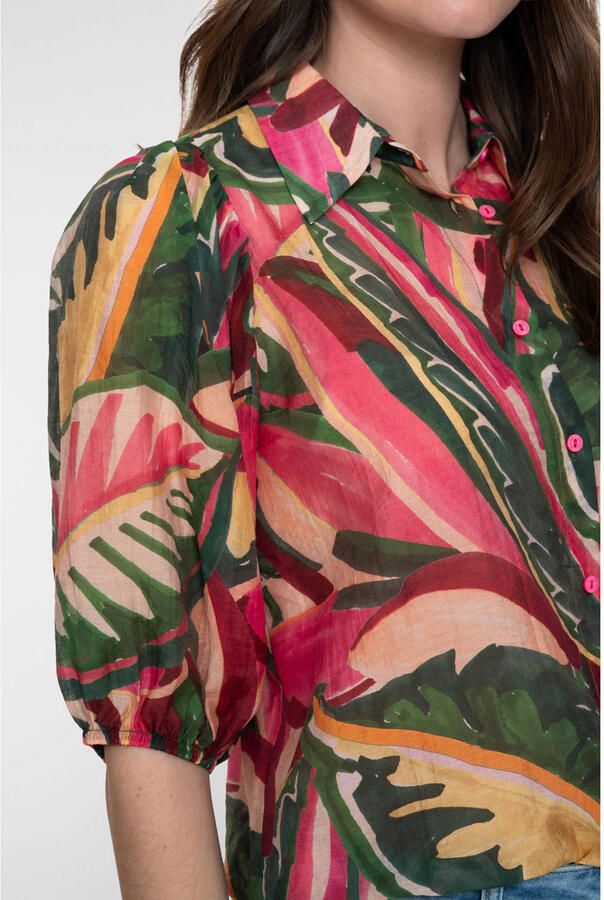 Geisha blouse groen - Foto 2