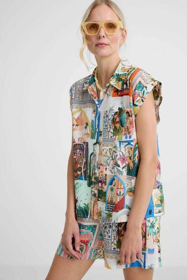 Geisha blouse groen