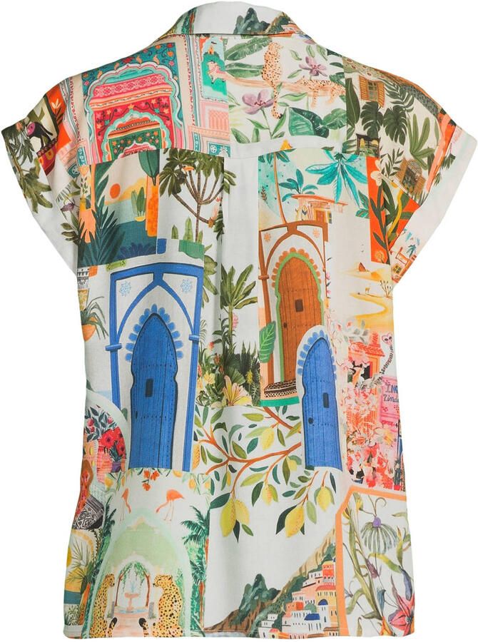 Geisha blouse groen - Foto 2