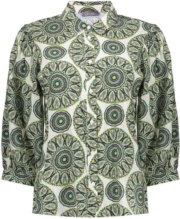 Geisha blouse groen - Foto 2