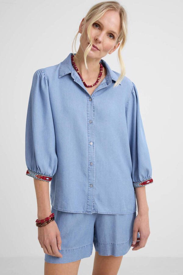 Geisha blouse lichtblauw