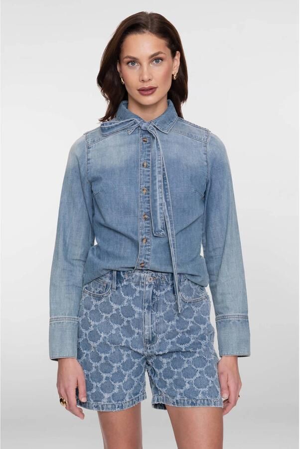 Geisha blouse medium blue denim