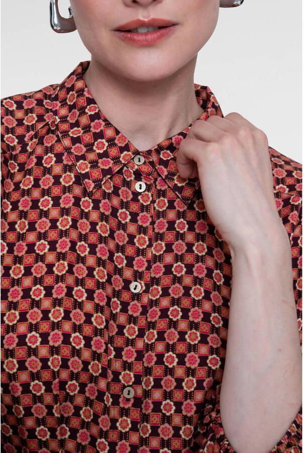 Geisha blouse met print oranje - Foto 2