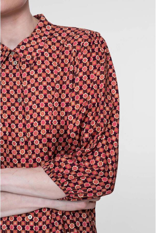 Geisha blouse met print oranje - Foto 3
