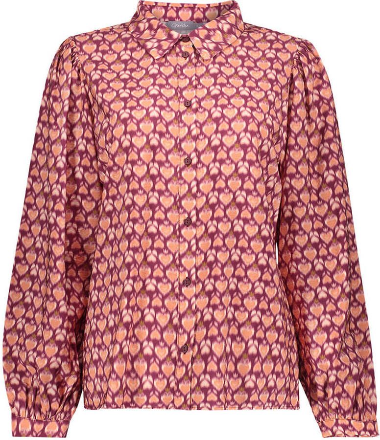 Geisha blouse met print oranje