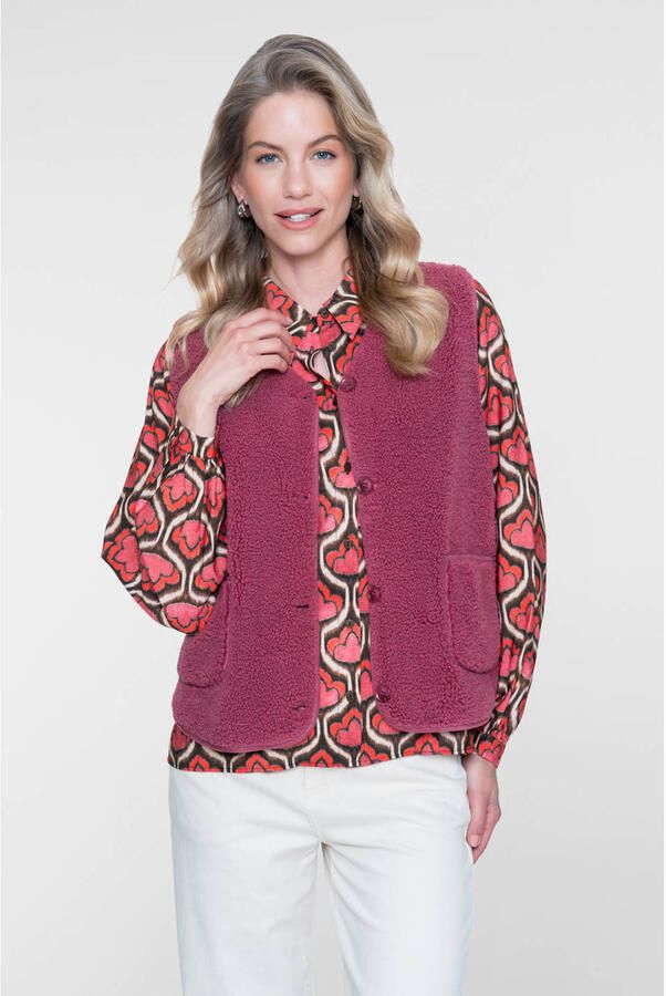 Geisha blouse met print rood - Foto 3