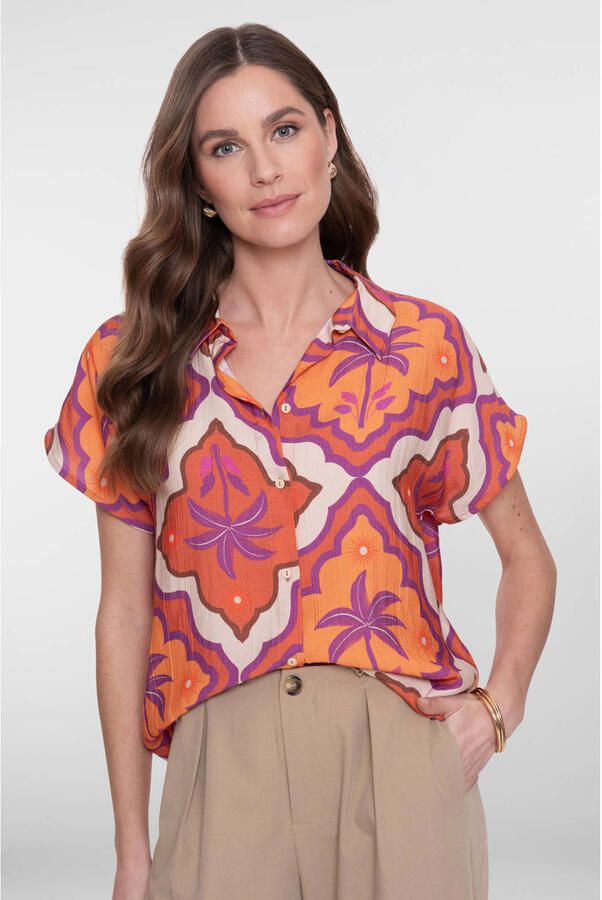 Geisha blouse oranje