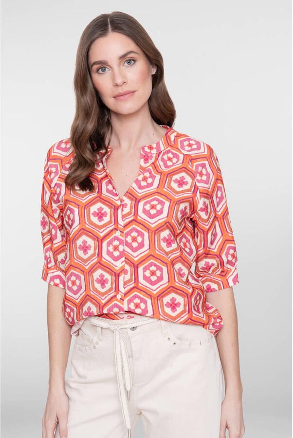 Geisha blouse oranje