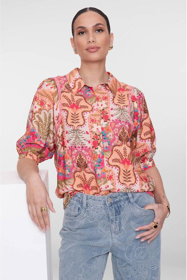 Geisha blouse roze