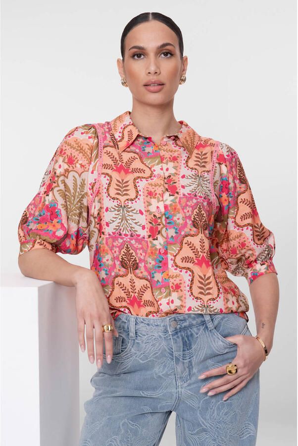 Geisha blouse roze - Foto 3