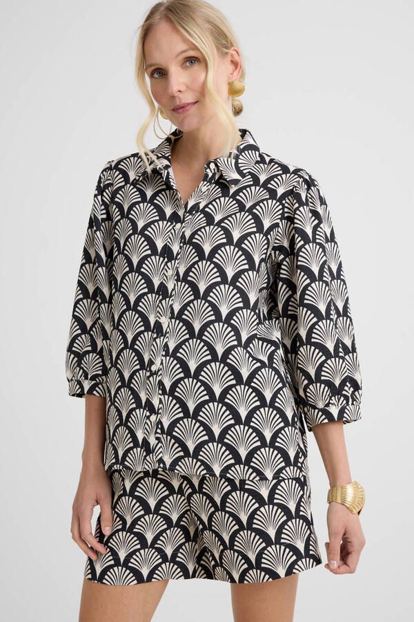 Geisha blouse zwart