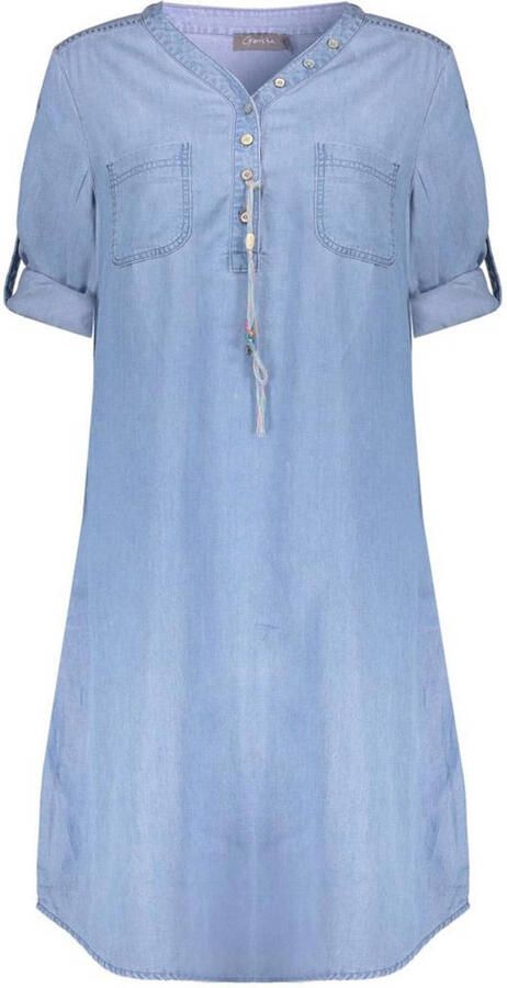 Geisha blousejurk blauw - Foto 2
