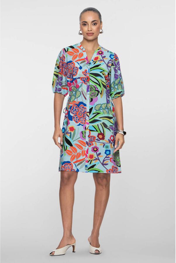 Geisha blousejurk blauw