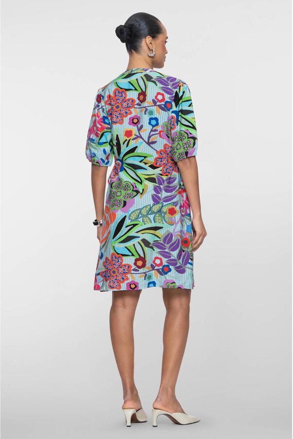Geisha blousejurk blauw - Foto 2