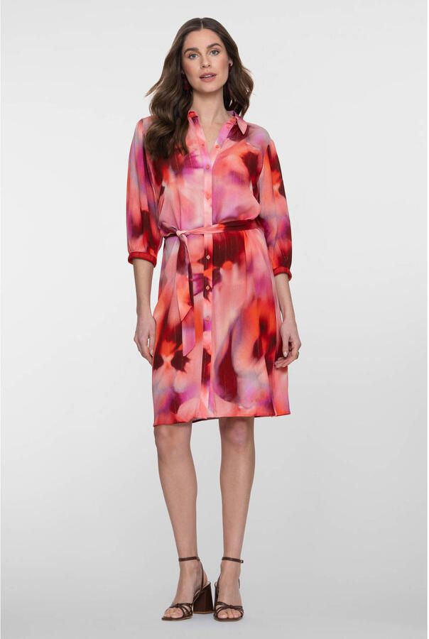 Geisha blousejurk met lurex roze