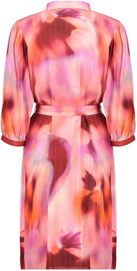 Geisha blousejurk met lurex roze - Foto 2