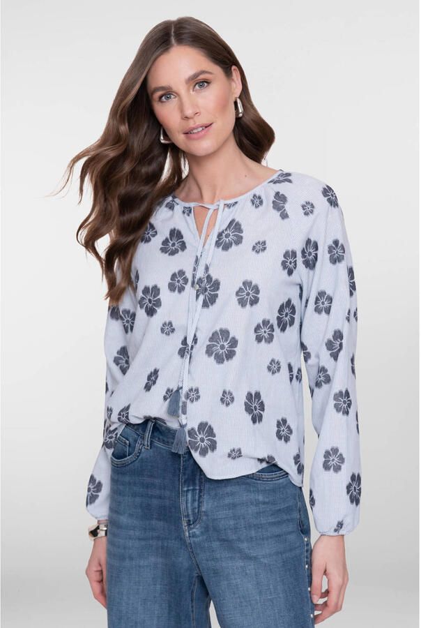 Geisha blousetop lichtblauw