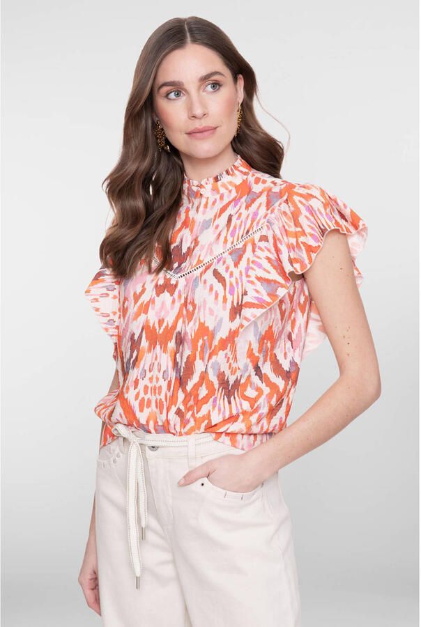 Geisha blousetop oranje