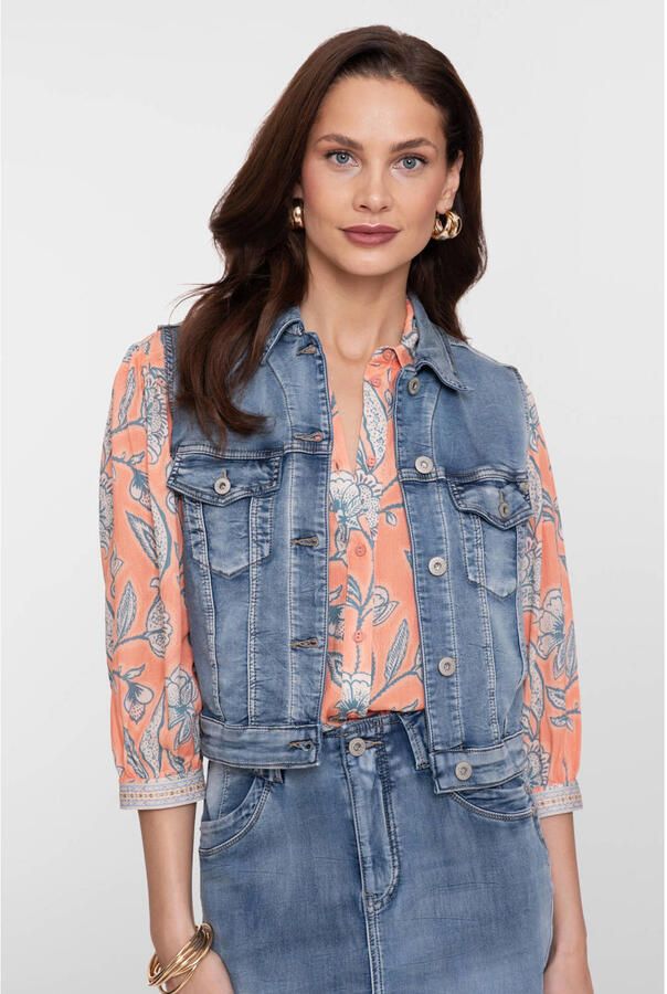 Geisha denim gilet medium blue denim