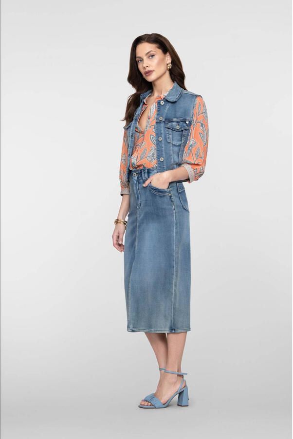 Geisha denim spijkerrok medium blue denim - Foto 2