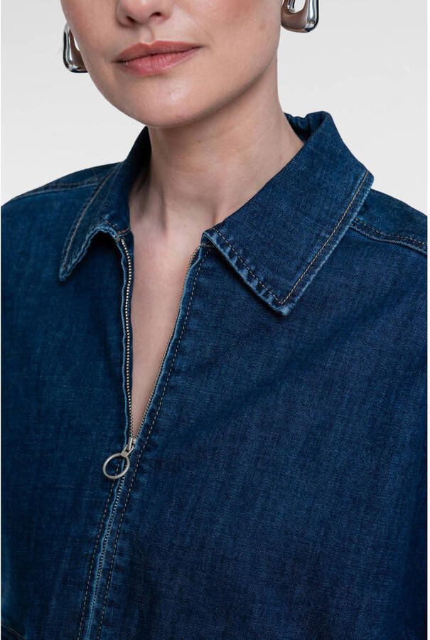 Geisha denim top mediumblauw - Foto 2