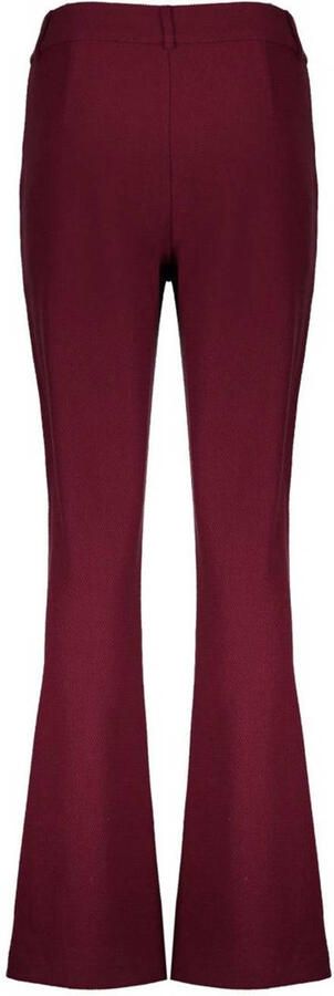 Geisha flared high waist flared broek donkerrood - Foto 3