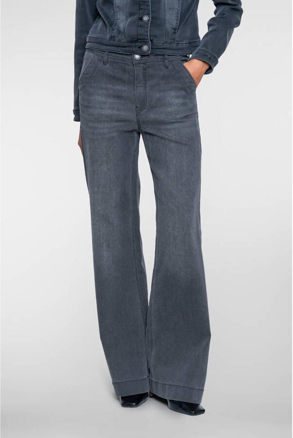 Geisha flared jeans grey denim