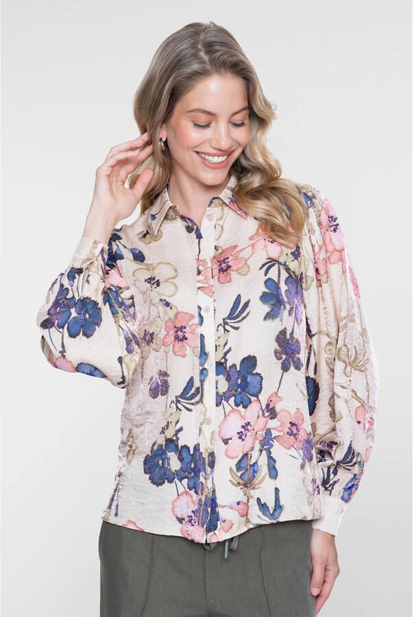 Geisha gebloemde blouse meerkleurig