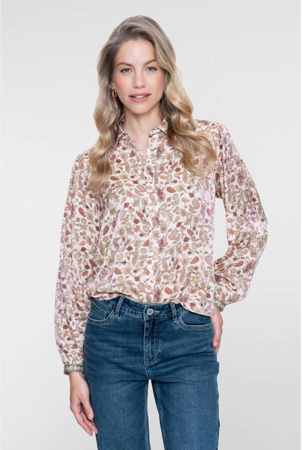 Geisha gebloemde blouse meerkleurig