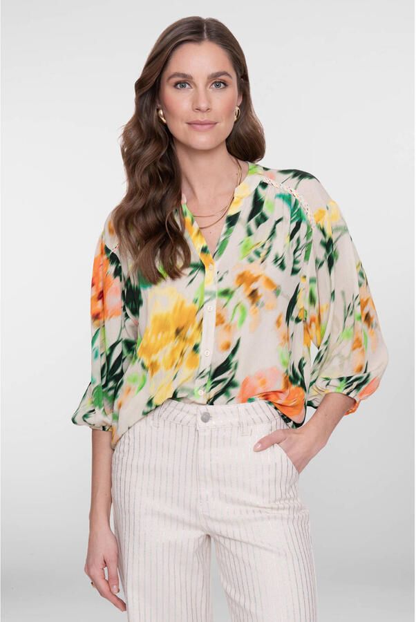 Geisha gebloemde blouse multi