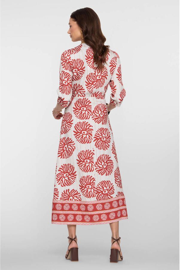 Geisha gebloemde blousejurk rood - Foto 2
