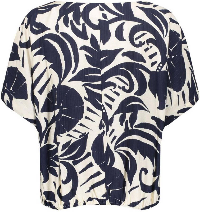 Geisha gebloemde blousetop donkerblauw - Foto 2