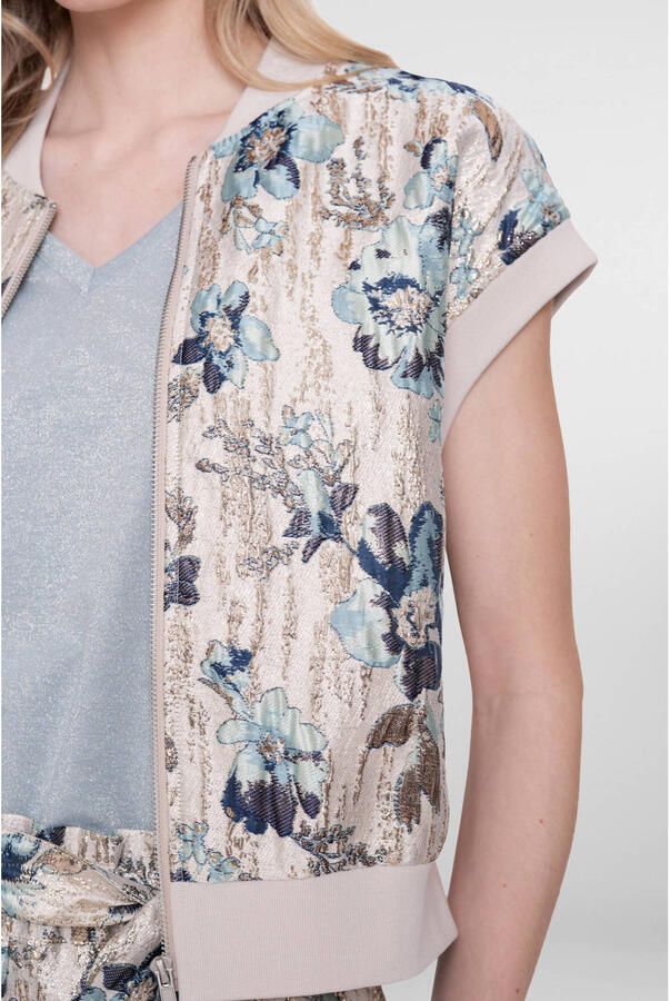Geisha gebloemde jack blauw - Foto 3