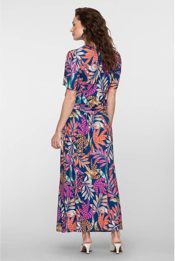 Geisha gebloemde maxi rok blauw - Foto 2