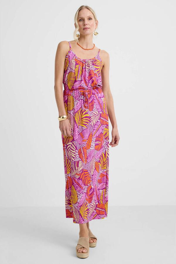 Geisha gebloemde midi rok roze - Foto 2