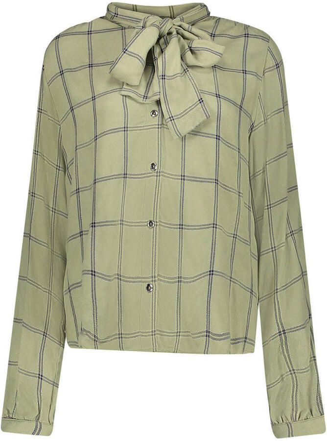 Geisha geruite blouse groen - Foto 2