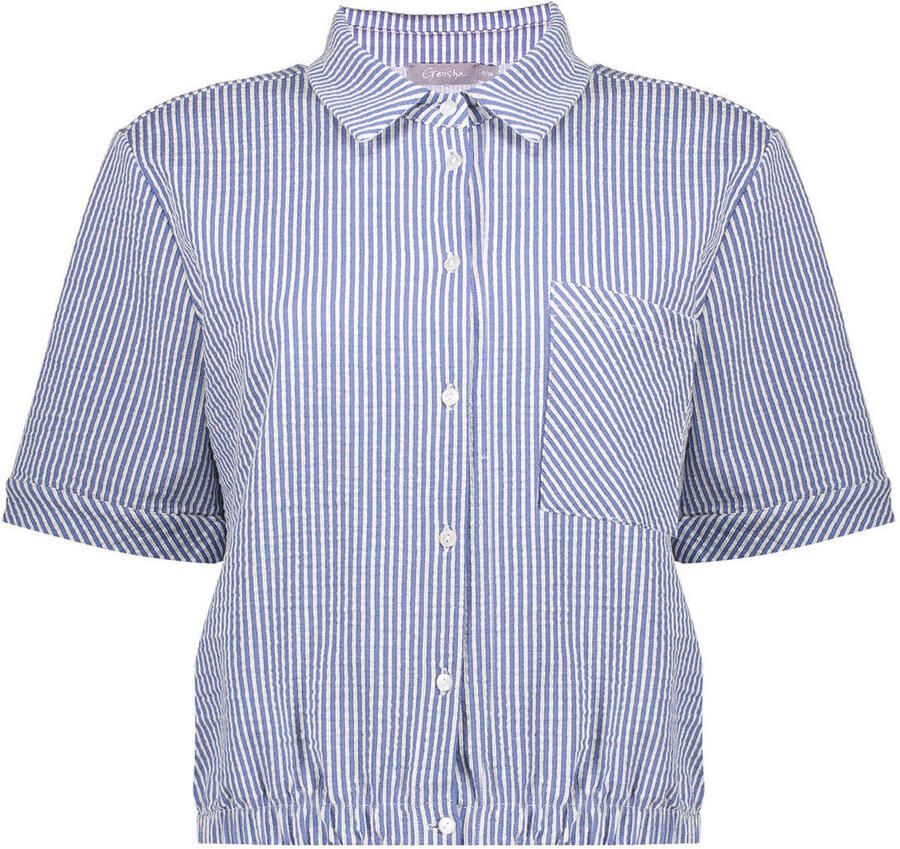 Geisha gestreepte blouse blauw - Foto 2