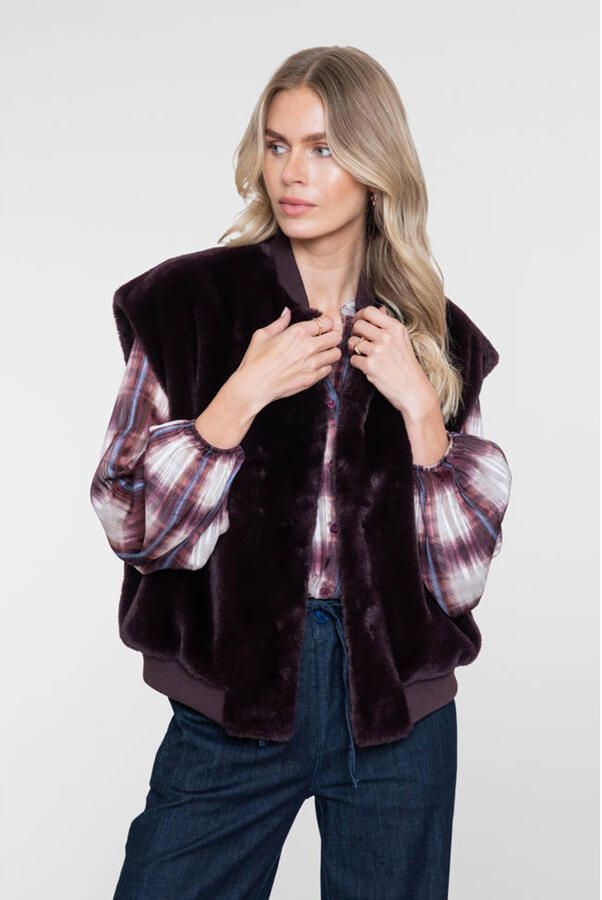 Geisha gilet roodbruin