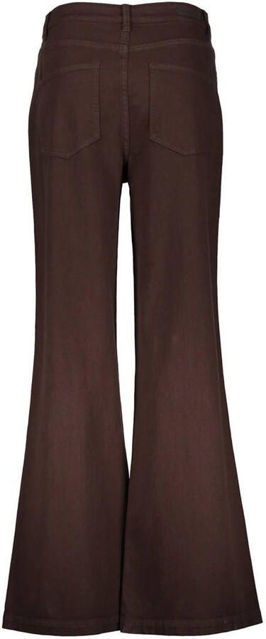 Geisha high waist flared jeans bruin