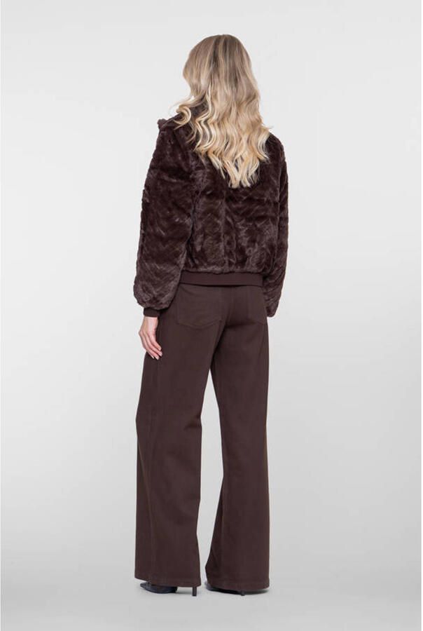Geisha high waist flared jeans bruin - Foto 2