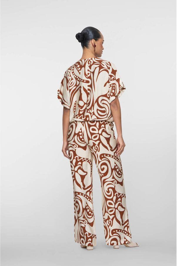 Geisha high waist broek bruin - Foto 2