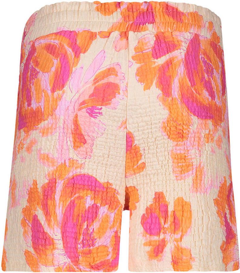 Geisha high waist gebloemde casual short roze - Foto 2