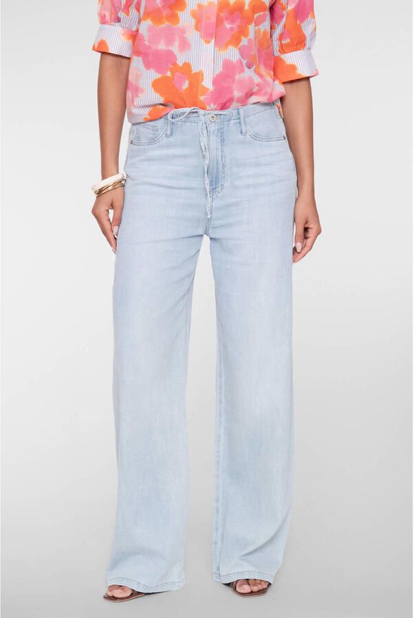 Geisha high waist wide leg jeans light blue denim