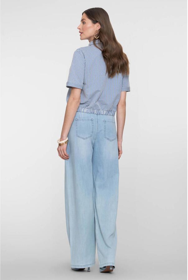 Geisha high waist wide leg jeans light blue denim - Foto 2