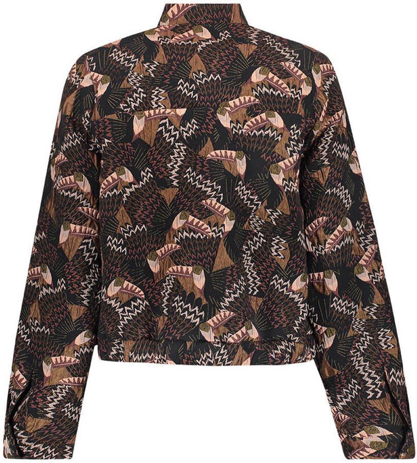 Geisha jas met print zwart bruin - Foto 2