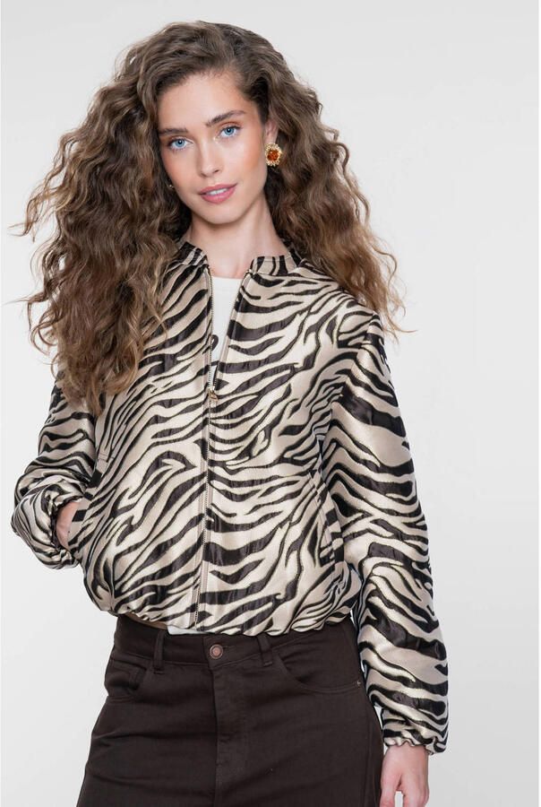 Geisha jas met zebraprint goud