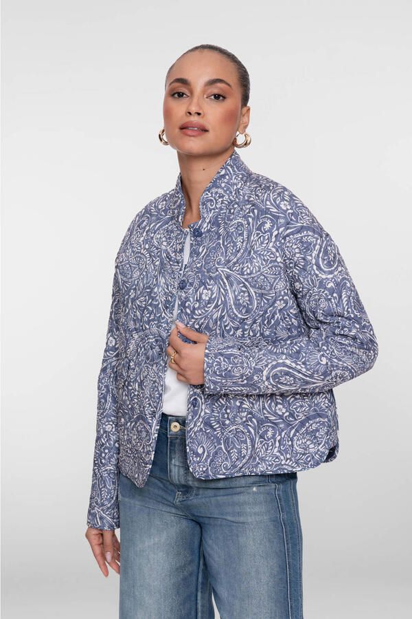 Geisha jasje quilted blauw